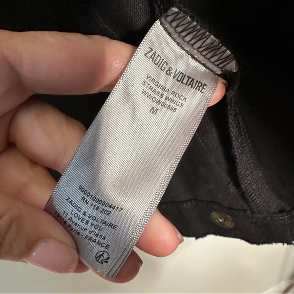 Zadig & Voltaire | Virginia Rock Strass Wings Jacket Size Medium NWT - Picture 13 of 14